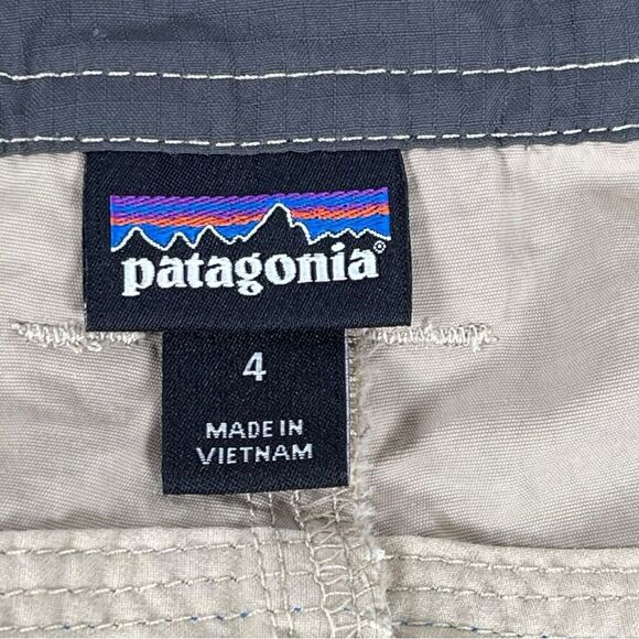Patagonia Away From Home Tan DWR UPF Nylon Straight Leg Pants Women’s Size 4 - Picture 5 of 11